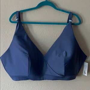 Swim by Cacique blue Bikini Top